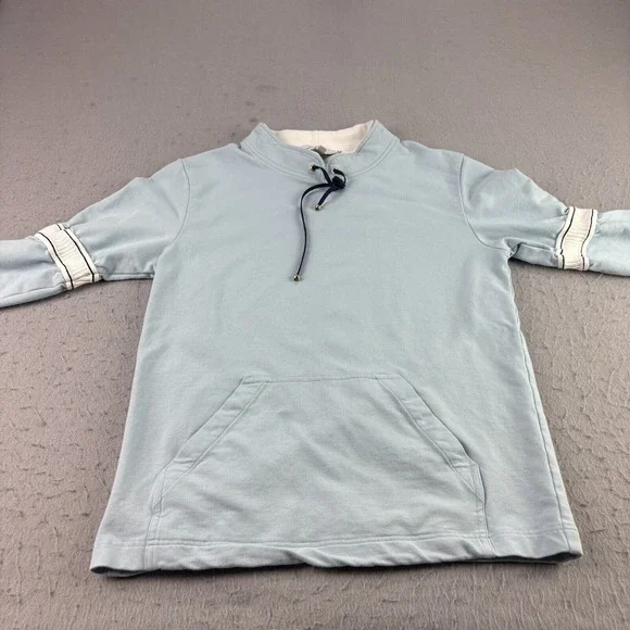 St John Sport Sweater Womens Size P (Small) Blue Pullover Pocket‎ Long Sleeve - Picture 2 of 10